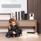  Camera An Ninh Trong nhà WiFi Phillips 6000 Series (TAI6000W) Theo Dõi Ban Đêm Đàm Thoại 2 chiều 