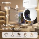  Camera An Ninh Trong nhà WiFi Phillips 6000 Series (TAI6000W) Theo Dõi Ban Đêm Đàm Thoại 2 chiều 