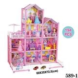  Đồ chơi Lắp Ráp ngôi nhà búp bê 194 Chi Tiết Cao 72cm 
