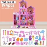  Đồ chơi Lắp Ráp ngôi nhà búp bê 194 Chi Tiết Cao 72cm 