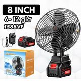  Quạt sạc tích điện pin 10 cell, chạy liên tục 12 tiếng gió siêu mát 