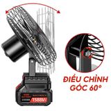  Quạt sạc tích điện pin 10 cell, chạy liên tục 12 tiếng gió siêu mát 