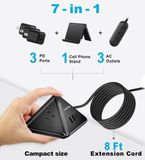  Ổ cắm điện đa năng HeahGite GL202007 tích hợp cổng sạc nhanh PD 20W và QC 18W 