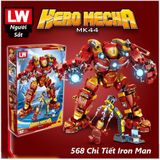  Đồ chơi Lego Ironman Lắp Ráp Xếp Hình Mô Hình Robot Hulkbuster Iron Man Người Sắt MK44 568 chi tiết 