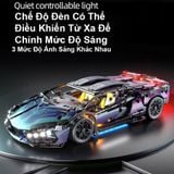  Mô hình lắp ráp siêu xe technic Lamboghini màu tím tỉ lệ 114 bản có đèn led, pin đèn, khiển đèn 