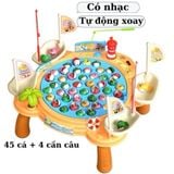  Đồ chơi Câu cá điện 45 con cá +4 cần câu nam châm cho bé từ 2-6 tuổi 