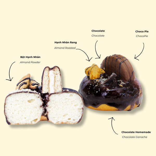 Bánh Doughnut Almond Chonut Pie