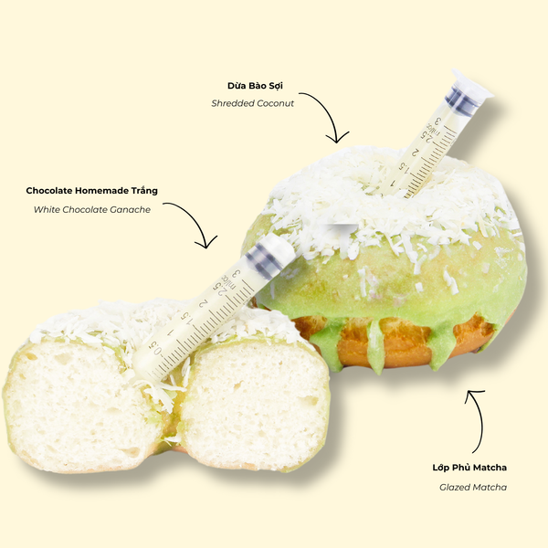 Bánh Doughnut Coco Matcha