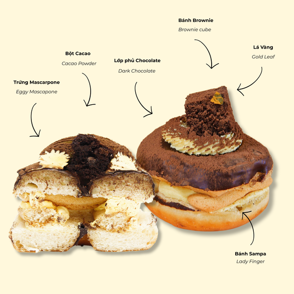 Bánh Doughnut Gilded Tiramisu Dream