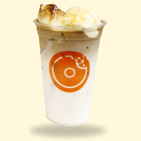 Cà Phê Sữa Lớp Kem Kẹo Dẻo - L (Iced Salted Caramel Coffee with Toasted Marshmallow - L)