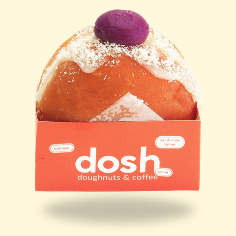 Bánh Doughnut Ube Coconut