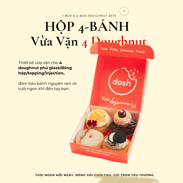 Bánh Doughnut Rosy Peach Royale
