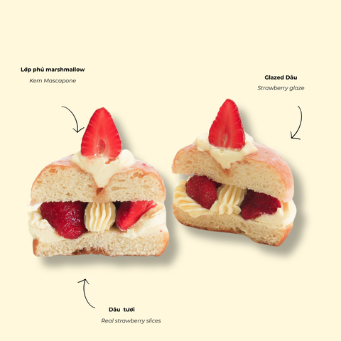 Bánh Doughnut The Intimate Strawberry Kiss