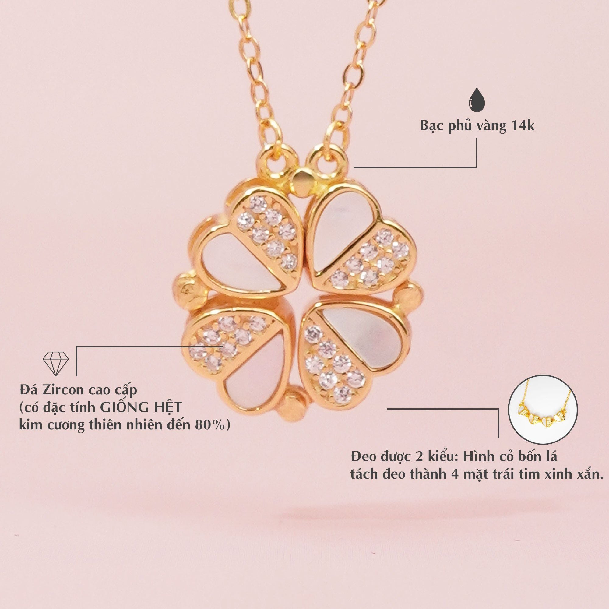 Dây Chuyền Cỏ Bốn Lá