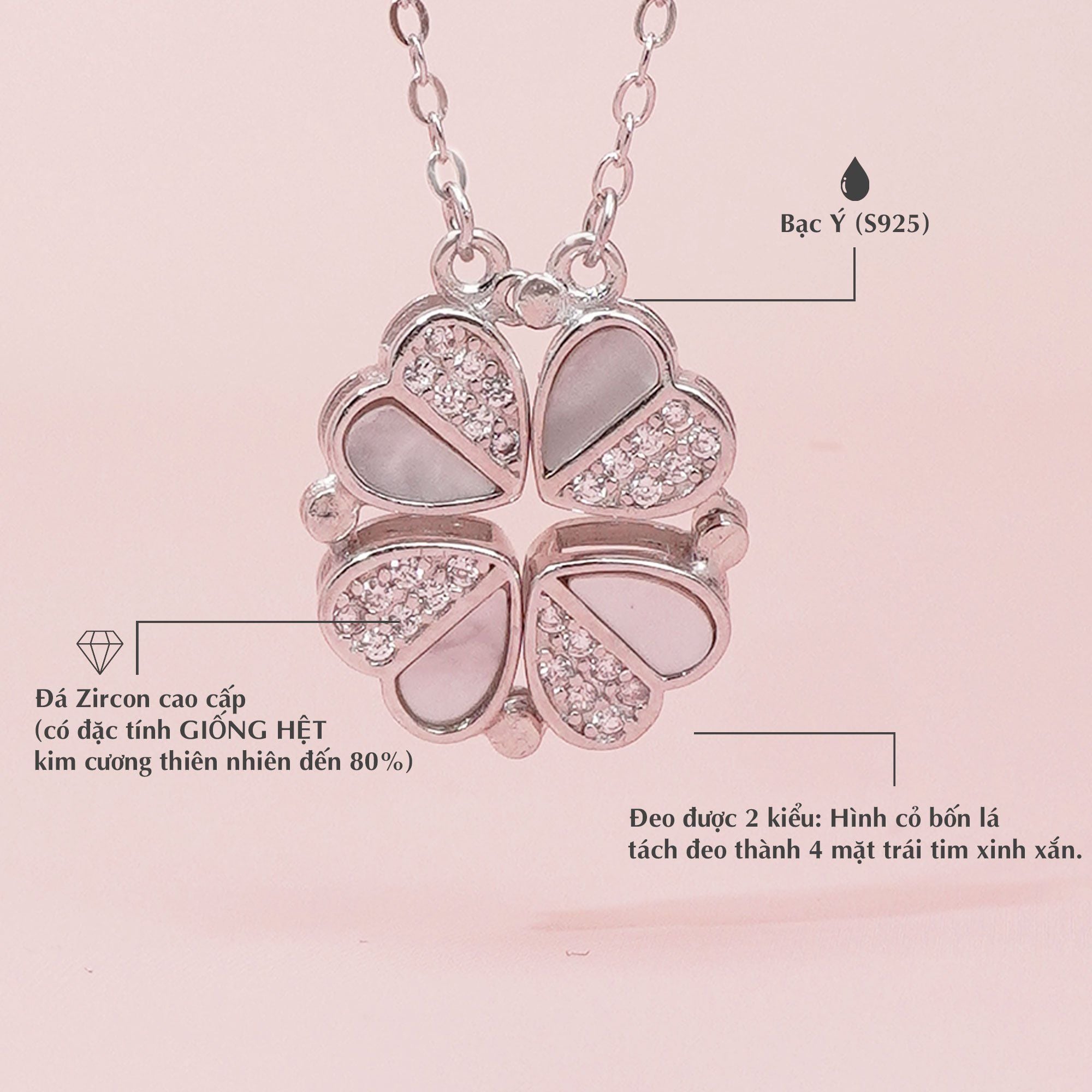 Dây Chuyền Cỏ Bốn Lá