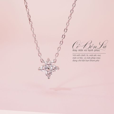 Dây Chuyền Cỏ Bốn Lá Đính Đá