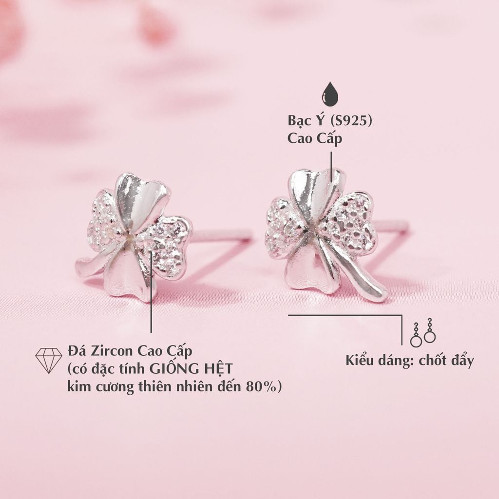 Hoa Tai Cỏ Bốn Lá