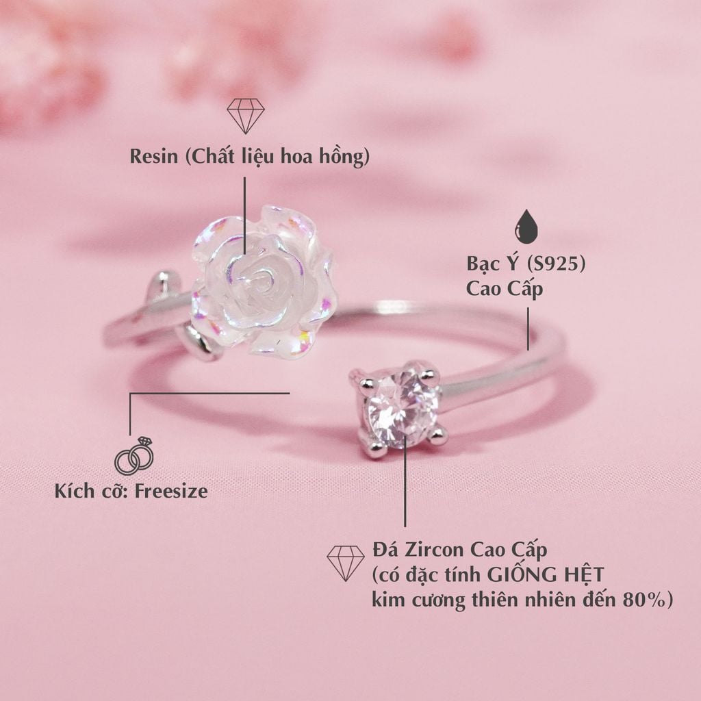 Nhẫn Hoa Hồng