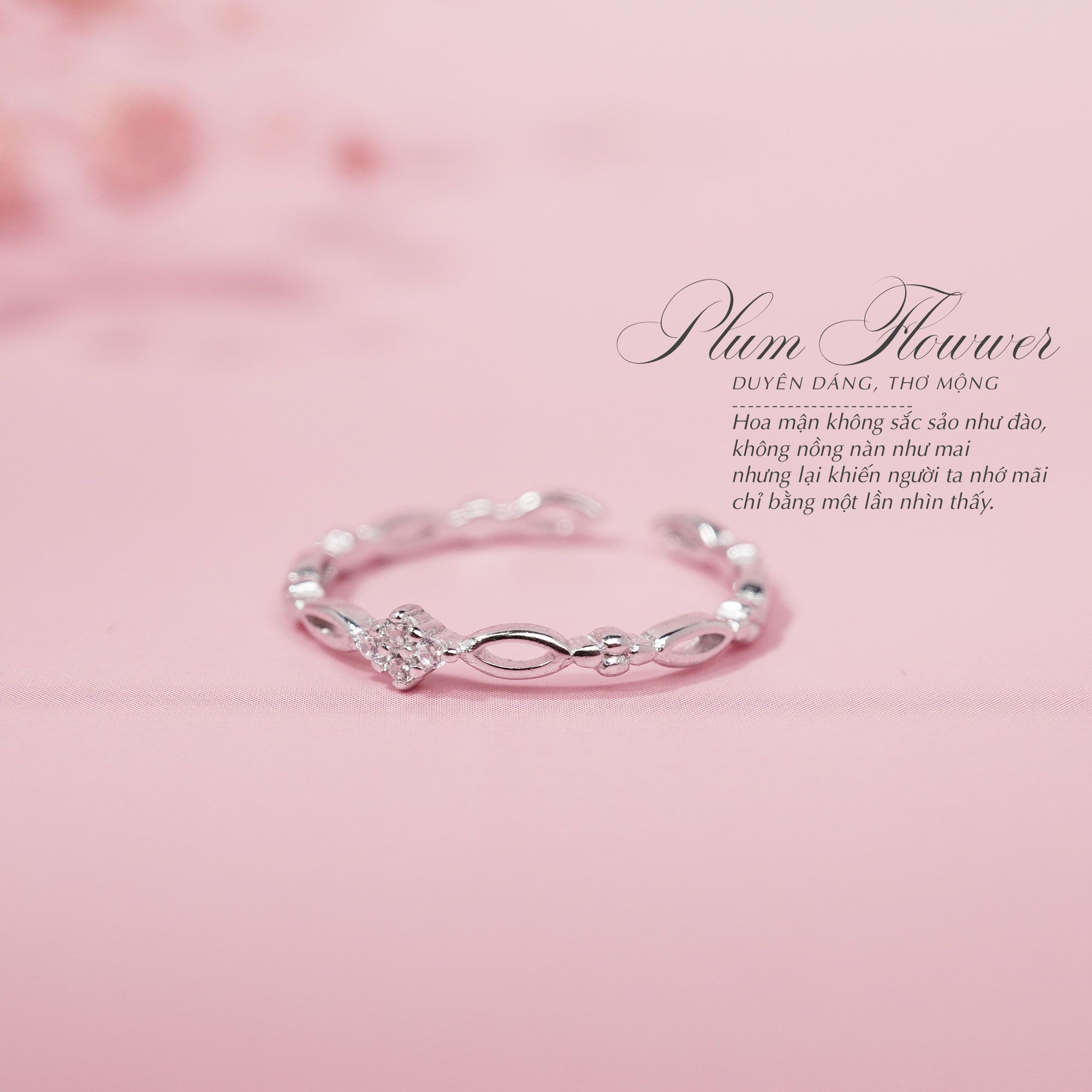 Nhẫn Plum Flowwer