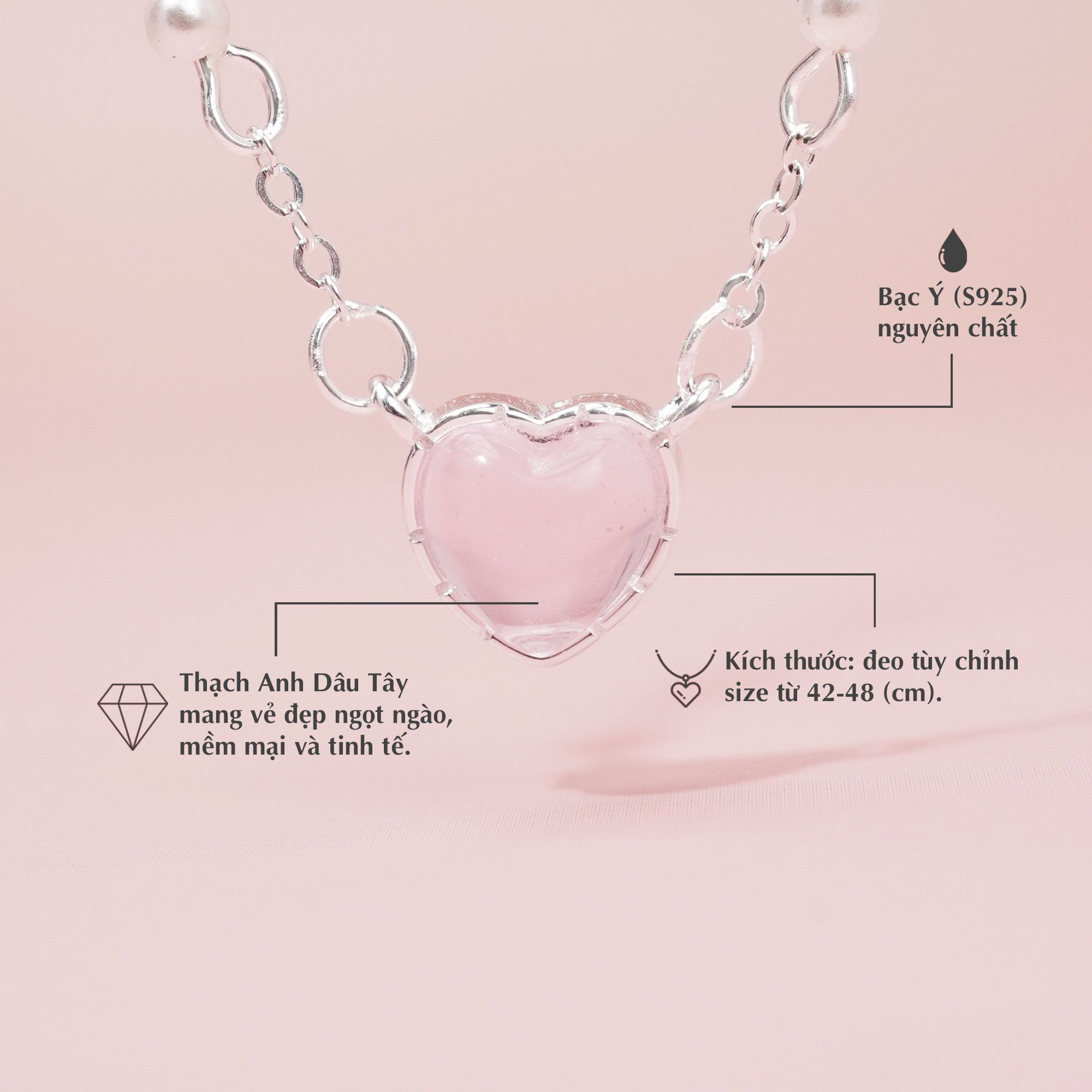 Dây Chuyền Cupid's Rosy