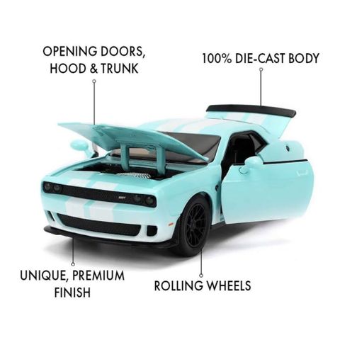 Đồ Chơi Xe Mô Hình JADA TOYS Pink Slips 2015 Dodge Challenger SRT Hellca 1:24 35198 - Herbie toys