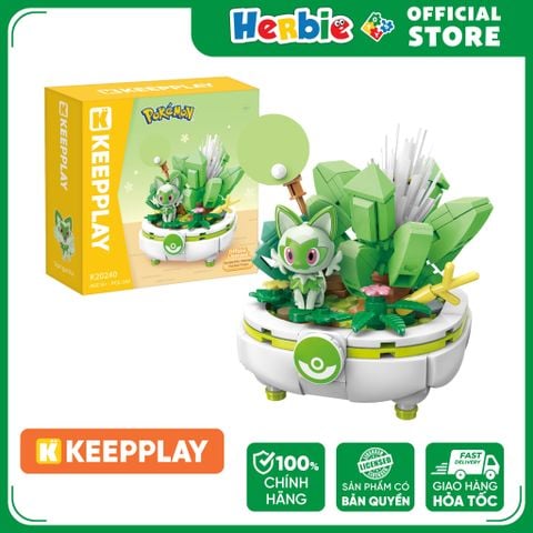 Đồ Chơi Lắp Ráp KEEPPLAY Pokemon Bonsai Series SPRIGATITO K20240 Building Block - Herbie Toys