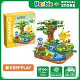 Đồ Chơi Lắp Ráp KEEPPLAY Pokemon Creek Bank Fruit Picking PIPLUP & PIKACHU K20244 Building Block - Herbie Toys