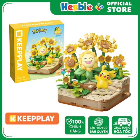 Đồ Chơi Lắp Ráp KEEPPLAY Pokemon Golden Flower Field PIKACHU & SUNFLORA K20245 Building Block - Herbie Toys