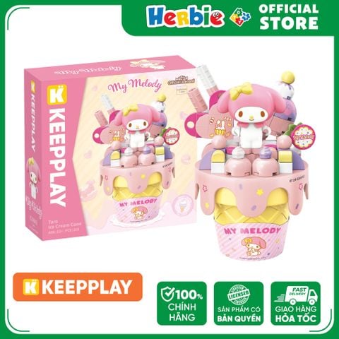 Đồ Chơi Lắp Ráp KEEPPLAY Sanrio Ice Cream Cone MELODY K20842 Building Block - Herbie Toys