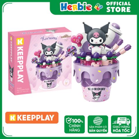 Đồ Chơi Lắp Ráp KEEPPLAY Sanrio Ice Cream Cone KUROMI K20845 Building Block - Herbie Toys