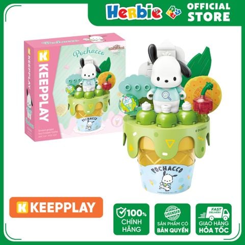 Đồ Chơi Lắp Ráp KEEPPLAY Sanrio Ice Cream Cone POCHACCO K20846 Building Block - Herbie Toys