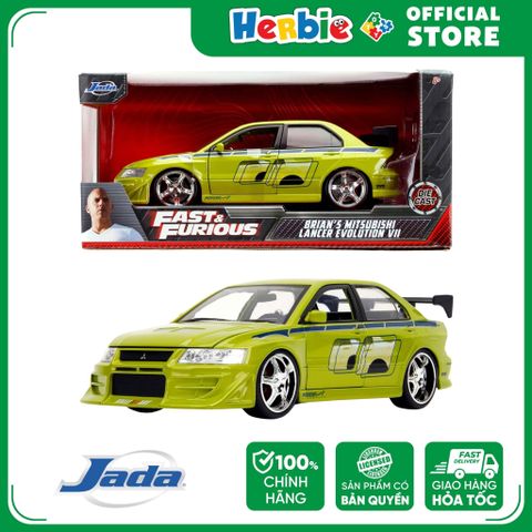Đồ Chơi Xe Mô Hình JADA TOYS Fast & Furious Brian's Mitsubishi Lancer EVO VII 1:24 99788 - Herbie toys