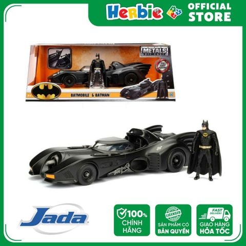 Đồ Chơi Xe Mô Hình JADA TOYS DC Comics Batman 1989 Batmobile W/Batman Figure 1:24 98260 - Herbie toys