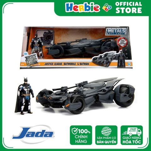Đồ Chơi Xe Mô Hình JADA TOYS DC Comics Batman Justice League Batmobile W/Batman Figure 1:24 99232 - Herbie toys
