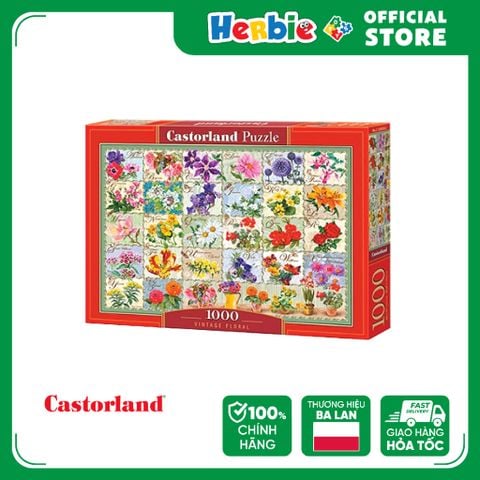 Đồ Chơi Xếp Hình Puzzle 1000 Mảnh CASTORLAND Vintage Floral Jigsaw Puzzle C-104338 - Herbie Toys