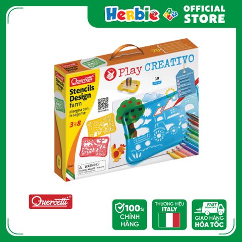 Đồ Chơi Khung Vẽ Tạo Hình QUERCETTI Stencil Design Set Farm 2645 - Herbie Toys