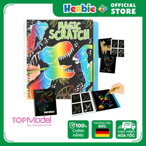Đồ Chơi BST Thiết Kế Kỳ Diệu TOPMODEL Dino World Magic-Scratch Book 0412732 - Herbie Toys