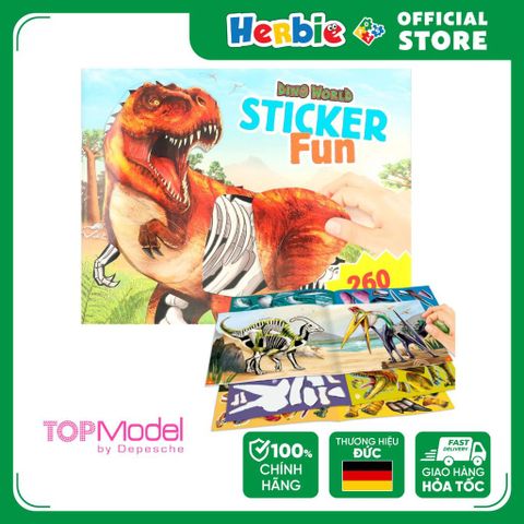 Đồ Chơi BST Thiết Kế TOPMODEL Dino World Sticker Fun 0412408 - Herbie Toys