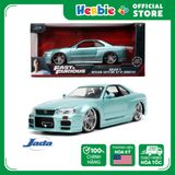 Đồ Chơi Xe Mô Hình JADA TOYS Fast & Furious Brian's Nissan Skyline GT-R R34 - Light Blue 1:24 801310326084 - Herbie Toys