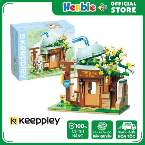 Đồ Chơi Lắp Ráp KEEPPLEY Lovely Street ASH Cat Milk Tea Shop Building Blocks K28007 - Herbie Toys