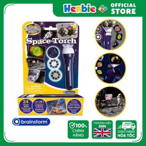 Đồ Chơi Đèn Pin Flashlight BRAINSTORM TOYS Space Torch and Projector E2008 - Herbie Toys
