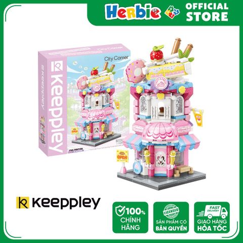 Đồ Chơi Lắp Ráp KEEPPLEY City Corner Sugary Mille-Feuille Shop Building Blocks K28027 - Herbie Toys