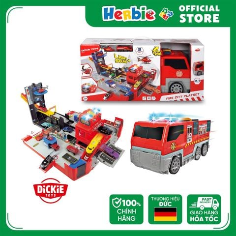 Bộ Đồ Chơi Mô Hình Cứu Hỏa DICKIE TOYS Fire City Playset 203719005 - Herbie Toys