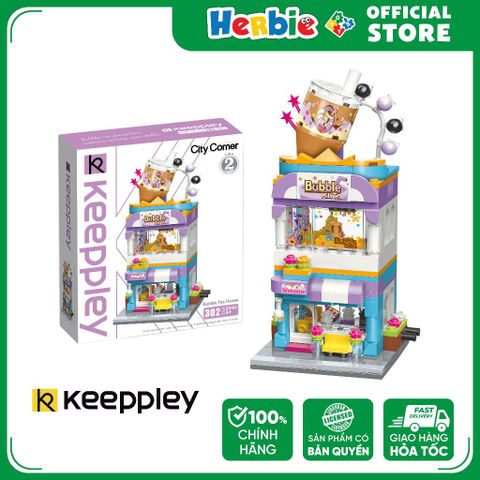 Đồ Chơi Lắp Ráp KEEPPLEY City Corner Bubble Tea House Building Blocks C0108 - Herbie Toys