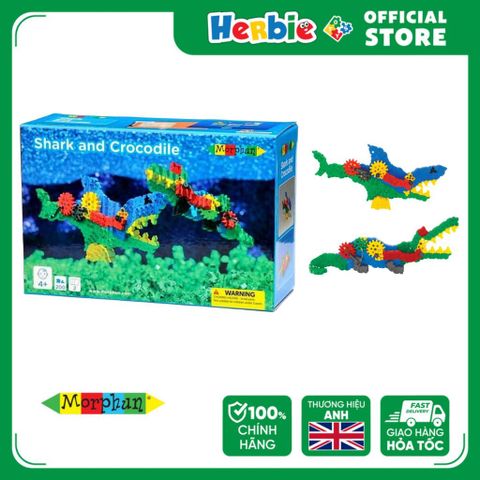 Đồ Chơi Lắp Ráp Phát Triển Trí Tuệ MORPHUN Shark and Crocodile 200 pcs MP40810 - Herbie Toys