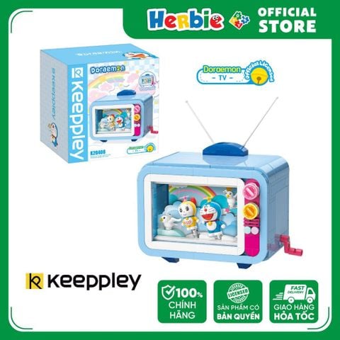 Đồ Chơi Lắp Ráp KEEPPLEY Doraemon Music TV K20408 - Tivi Phát Nhạc Building Block - Herbie Toys