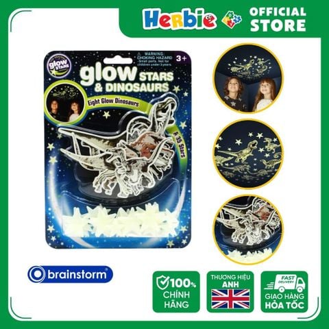 Đồ Chơi Đèn Pin Flashlight BRAINSTORM TOYS Glow Stars and Dinosaurs B8624 - Herbie Toys