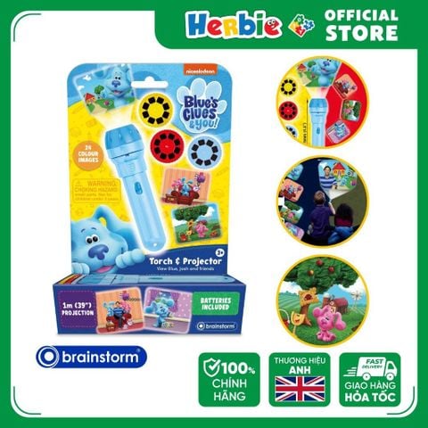 Đồ Chơi Đèn Pin Flashlight BRAINSTORM TOYS Blue's Clues & You! Torch and Projector NIC1001 - Herbie Toys