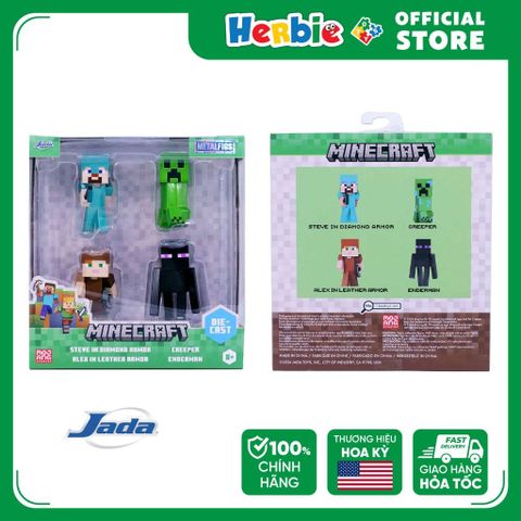 Đồ Chơi Mô Hình Sưu Tầm JADA TOYS Nano Minecraft Minecraft (4 Packs) 84666 Diecast Toys