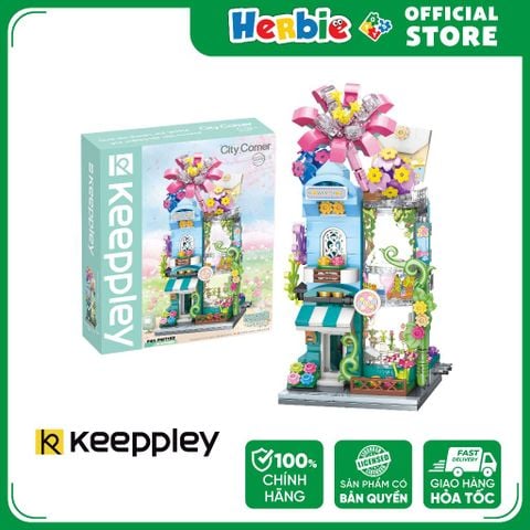 Đồ Chơi Lắp Ráp KEEPPLEY City Corner Greenness Flower Store Building Blocks K28016 - Herbie Toys